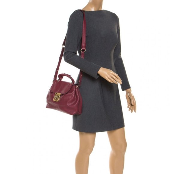 Chloe Elsie Small Red Leather Cross Body Bag - Picture 15 of 15